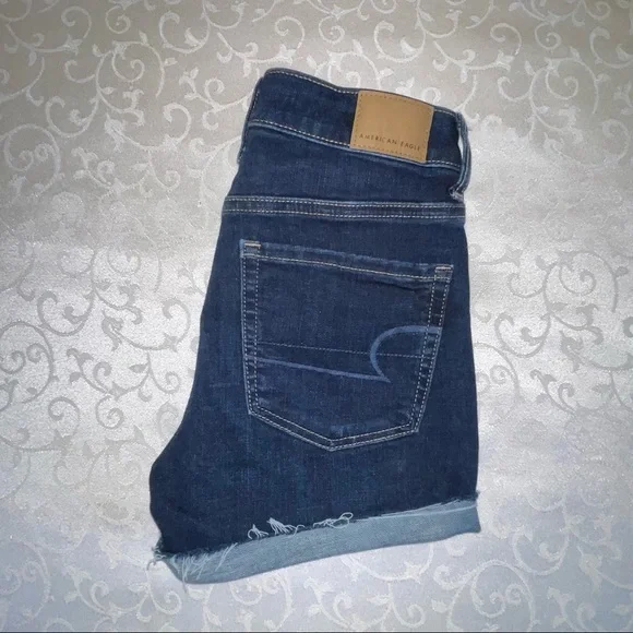 American Eagle Next Level Stretch Hi Rise Shortie Raw Hem Shorts - Picture 6 of 16
